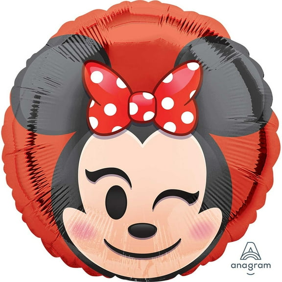 Minnie Mouse Emoji Foil Balloon 18"( Each )