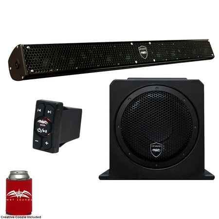 Wet Sounds Stealth 10 Surge Sound Bar w/ WW-BTRS Bluetooth Controller and AS-10 10