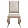 thumbnail image 4 of Miekor Furniture Cream and Barley Brown Tufted Back Dining Chair (Set of 2) B5A7815, 4 of 9