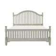 thumbnail image 2 of Ugo Queen Bed- Slatted Arched Headboard- Finial Accents- Gray Wood Frame, 2 of 6