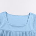 thumbnail image 6 of UACY Girls Tops Summer Boho Blouses Short Sleeve Square Neck Crochet Lace Trim Casual Shirts, 6 of 6