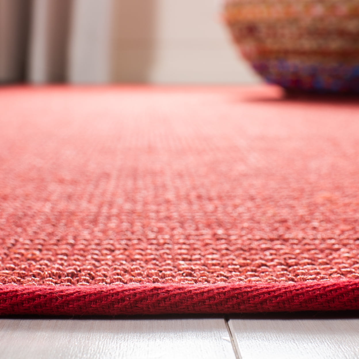 SAFAVIEH Martha Stewart Maximillian Solid Area Rug, Red, 8' x 10'