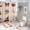AA-3, variant on Charming Winter Hot Air Balloon Scene Shower Curtain Bathroom Sets Toilet Lid Rug, Bath Mat And Contour Mat, Shower Curtain 4Pcs