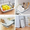 thumbnail image 2 of Collapsible Dish Drying Rack Portable Dinnerware Drainer Organizer for Kitchen RV Campers Travel Trailer Space Saving Kitchen Storage Tray, 2 of 7