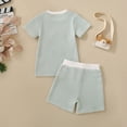 thumbnail image 5 of Toddler Baby Boy Clothes Summer Outfits 2nd Birthday Funny Embroidery Short Sleeve Shirt & Shorts, Cute Birthday Clothes 2-3 Years, 5 of 6