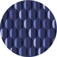 thumbnail image 1 of Ahgly Company Indoor Round Patterned Night Blue Area Rugs, 4' Round, 1 of 6