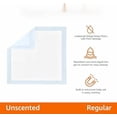 thumbnail image 2 of Basics Leak-Proof Dog and Puppy Potty Training Pee Pads with Quick-Dry 5-Layer Super Absorbent Design for Housebreaking, Regular Size 22x22", Blue & White, 150 Count, 2 of 6