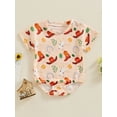 thumbnail image 2 of Suealasg Western Infant Newborn Boys Girls Bubble Romper 3M 6M 9M 12M 18M Short Sleeve Hat Cactus Print Bodysuit Baby Summer One Piece Clothes, 2 of 9