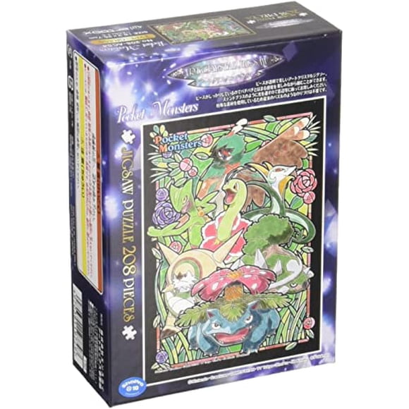 Ensky Jigsaw Puzzle 208 Pieces - Pokemon Grass Type Stained Glass