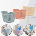 thumbnail image 2 of Slotted Drain Baskets Plastic Drainer Suitable for Kitchen Bathroom Faucet Hose Sink Sponge Soap Storage Colander (Pink), 2 of 4