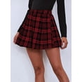 thumbnail image 4 of Women Stretch Waist Flared Pleated Skirt Casual Mini Skater Skirt, 4 of 7