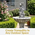 thumbnail image 3 of Sunnydaze Fairy Flower Traditional White Resin and Fiberglass Solar Water Fountain with Battery, 3 of 13