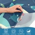 thumbnail image 3 of Yayeee Kitchen Curtains Tier Pair Light Filtering 27"x24" Rod Pocket Short Cafe Window Panel, Sharks Pattern, 3 of 7