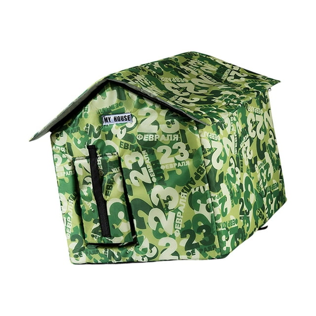 Casa para gatos al aire libre, tienda para cachorros, caseta para perros cálida a prueba de lluvia, tienda para mascotas, cama para gatitos, interior, M