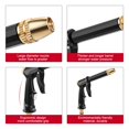 thumbnail image 2 of Pistola rociadora de boquilla de manguera de jardín, rociador de mano de metal, pistola de agua de alta presión ajustable para lavado de autos, 2 of 5