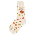 thumbnail image 3 of MeMoi Men's "Turkey Time" Thanksgiving Holiday Novelty Crew Sock - Mens - Male, 10-13, Ivory Heather, 3 of 3