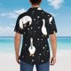 thumbnail image 4 of Fotbe Fashionable Goose Camisa Hawaiana para Hombre Unisex – Camisa Casual de Verano con Botones de Manga Corta de Algodón y Lino,Medium, 4 of 7