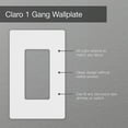 thumbnail image 2 of Placa de Pared Lutron Claro 1 Gang Decorador Marfil Brillante Paquete de 2, 2 of 3