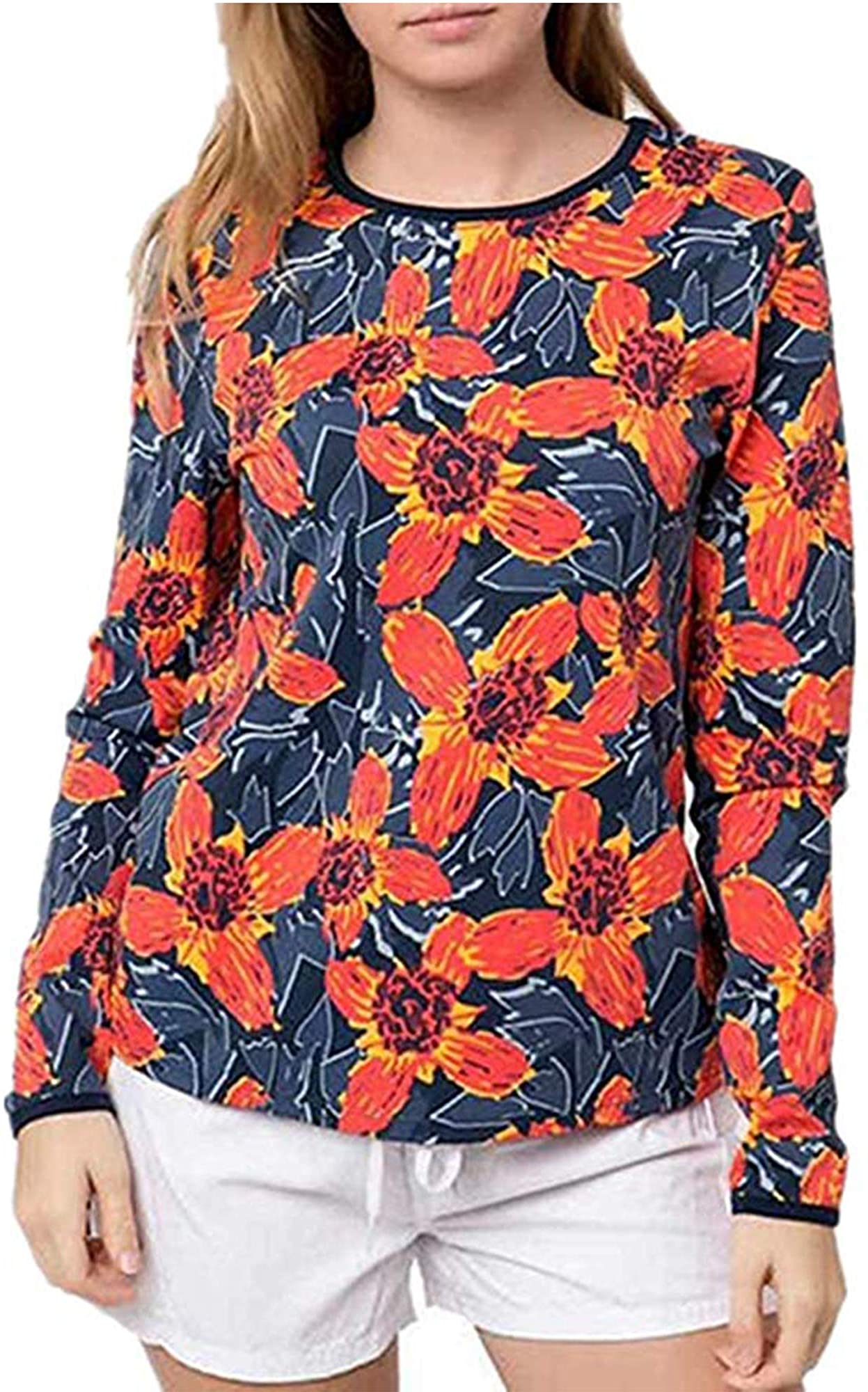 Hang Ten Womens Long Sleeve Rashguard 