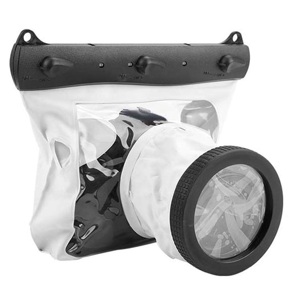 Pomya Bolsa impermeable para estuche de buceo Jaula para fotografía subacuática 20M para cámaras Canon Nikon DSLR (blanco)