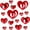 Red, variant on KCEHTA 16 Pcs Valentine's Day Hanging Hearts Decorations, Swirl Hollow Red Heart Ornaments, Valentine Hearts Decorations, Valentine Ornaments for Valentines Decorations Indoor Home Office Ceiling