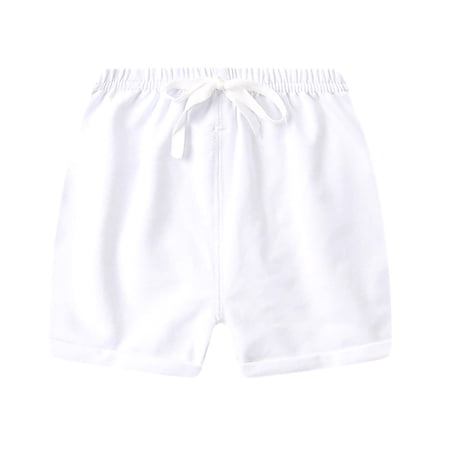 Casual Sports Shorts for Boys Drawstring Waist Breathable Polyester Blend Lightweight Summer Wear Elastic Waistband Machine Washable