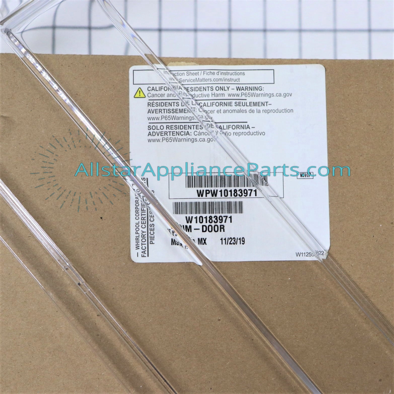 Genuine Whirlpool WPW10183971 Door Shelf