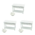 thumbnail image 3 of Youkk Mini-House Wash Basin With Drawer Furnishing Model Scale for Micro Bathroom Accessory Decoration Photography Kitchen Sink White 3Set, 3 of 6