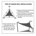 thumbnail image 1 of 10 Sizes Triangle Waterproof Sun Shade Sail Outdoor Garden Patio Party Sunscreen Awingtriangle Canopy 95% Uv Block With Free Rope, 1 of 3