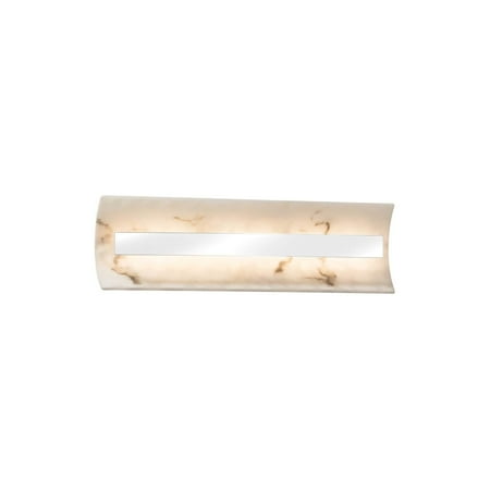 - Justice Design Group LumenAria Contour 21-inch Polished Chrome ADA LED Wall/ Bath Bar, Faux Alabaster Shade