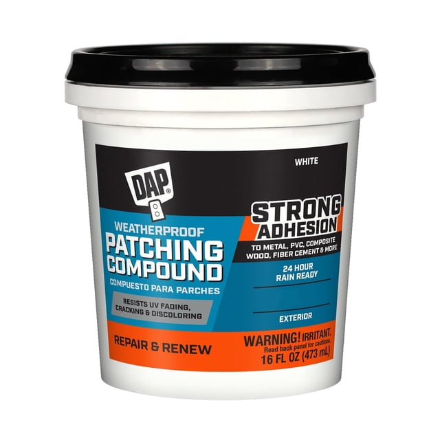 Patch Filler DAP INC Platinum, 473 ml, para metal, madera y más