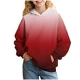 thumbnail image 3 of MKOSPLRT Oversized Hoodies for Kids Girls Boys 3-14Y Ear Hooded Gradient Sweatshirts Long Sleeve Casual Loose Pullover with Pocket, 3 of 7