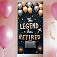 thumbnail image 2 of Gold Silver Balloons Retirement Party Banner Decorative Design Stars Design for Retirement Celebration Indoor Event Office Party, 2 of 9