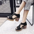thumbnail image 1 of Tamaño de zapatos de mujer de tacón alto de microfibra de cuero artificial y mezclilla de moda 35-43 Wmkox8yii  hfjk2505, 1 of 9