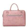 thumbnail image 4 of Shoulder Laptop Briefcase 13 14 15.6 16 17.3 Handbag for Macbook Air 13 Pro Case 2022 Fashion Women Bag PU Leather Waterproof (( Double) Pink Sets,17.3 inch), 4 of 7
