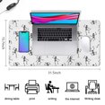 thumbnail image 5 of Long Mouse Pads for Desk,White Dancing Skeleton Pattern Desk Mats on Top Of Desks, Desk Mouse Pad Extra Large with 3mm Non-Slip Base and Stitched Edge for Gaming,Office,Work,Home 31.5"x15.7", 5 of 6