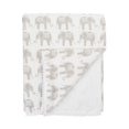 thumbnail image 1 of Nojo Serendipity - Ivory Elephant Print Plush Baby Blanket, 1 of 3
