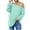 Mint Green, variant on MIUOWANP Sweatshirt for Women Crewneck Fashion Women's Solid Color Strapless Long Sleeve Pullover Loose Sweater Black 1XL