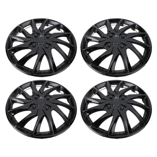 Hubcaps, Set of 4, 14in Hubcap Wheel Cover Replacement, Wheel Rim Cover Replacement for Escort, ABS Material, Snap On Installation, Fits Universal 14 Inch Steel Wheel