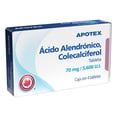 thumbnail image 3 of Apotex Ácido Alendrónico 70 mg, Colecalciferol 5,600 U.I. 4 tabletas, 3 of 4