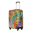 thumbnail image 2 of Easygdp Dancing African Womans Print Elastic and Washable Suitcase Protective Cover with Hidden Zipper Fits 18-32 inch Luggage -Small, 2 of 9