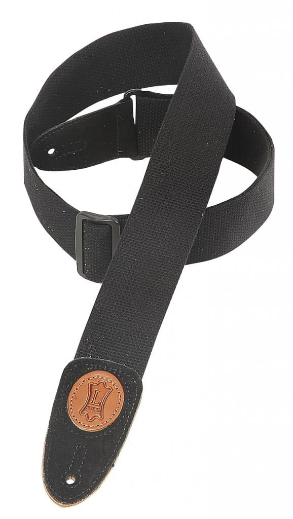 Levy's Leathers 2' Cotton Guitar Strap, Black, MSSC8BLK