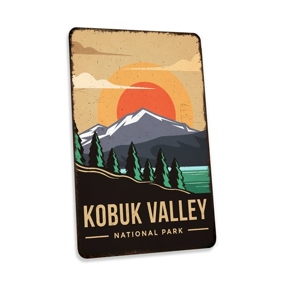 Kobuk Valley National Park Sign Vintage Looking Decorative Signs Home Décor Gift 16x24 Matte 116240086024