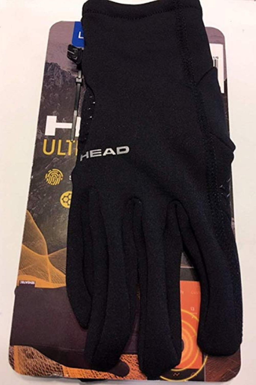 Head Ultrafit Touchscreen Running Gloves Black Silicone Palm Stretch Warm BNWT 