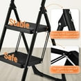 thumbnail image 3 of Step Ladder Step Stool Folding Step Stools for Adults with Handgrip & Slip Sturdy and Wide Pedal lbs MultiUse for Household & Office (Matte ), 3 of 7