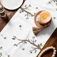 thumbnail image 3 of Gnomes Sunflower Table Runner - 70 Inch Long Bees Branches Floral Farmhouse Cotton and Linen Blended Dress Scarves Farmhouse Table Runner for Kitchen Dining, Coffee Table, 13" x 70", 3 of 8