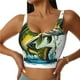 thumbnail image 1 of Fotbe Big bass fish Sujetador Deportivo Largo sin Aros para Mujer con Almohadillas y Soporte Medio, Transpirable y Absorbente, Camiseta Tipo Chaleco o Tank Top-XX-Large, 1 of 8
