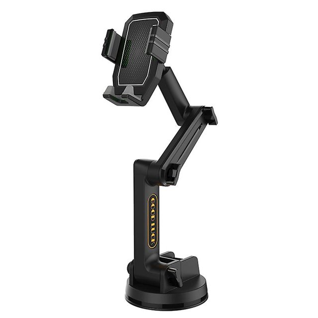 Soporte universal para teléfono inteligente con ventosa para teléfonos móviles de 4,7 a 7 pulgadas, evitar arañazos en la superficie del teléfono, gris Feliz Sencillez