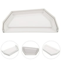 NICEXMAS Rain Gutter Downspout Cap Gutter End Cap White PVC 1Set