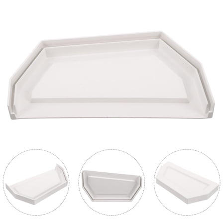 NICEXMAS Rain Gutter Downspout Cap Gutter End Cap White PVC 1Set